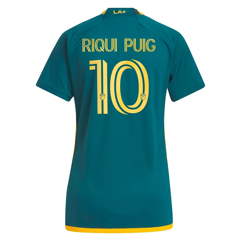 Maillot de joueur adidas Riqui Puig LA Galaxy 2024 Kit Replica pour femme, vert