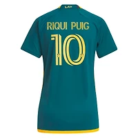 Maillot de joueur adidas Riqui Puig LA Galaxy 2024 Kit Replica pour femme, vert