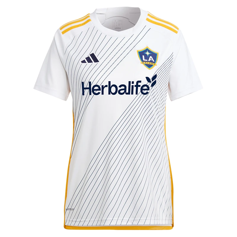 Maillot de joueur adidas Riqui Puig blanc LA Galaxy 2024 Angeleno Kit Replica pour femme