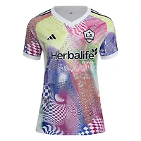 Women's adidas White LA Galaxy 2025 Pride Pre-Match Top