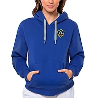 Women's Antigua Royal LA Galaxy Team Logo Victory Pullover Hoodie