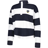 T-shirt à manches longues Antigua blanc LA Galaxy Radical Rugby Stripe pour femme
