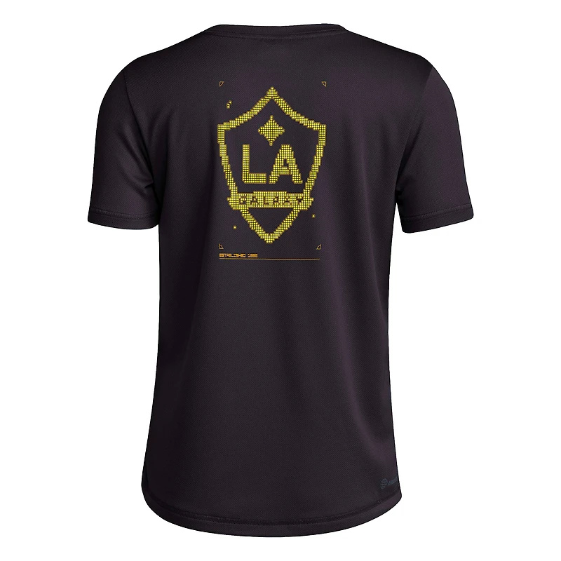 T-shirt d'avant-match adidas noir LA Galaxy 2026 Anthem AEROREADY pour jeunes