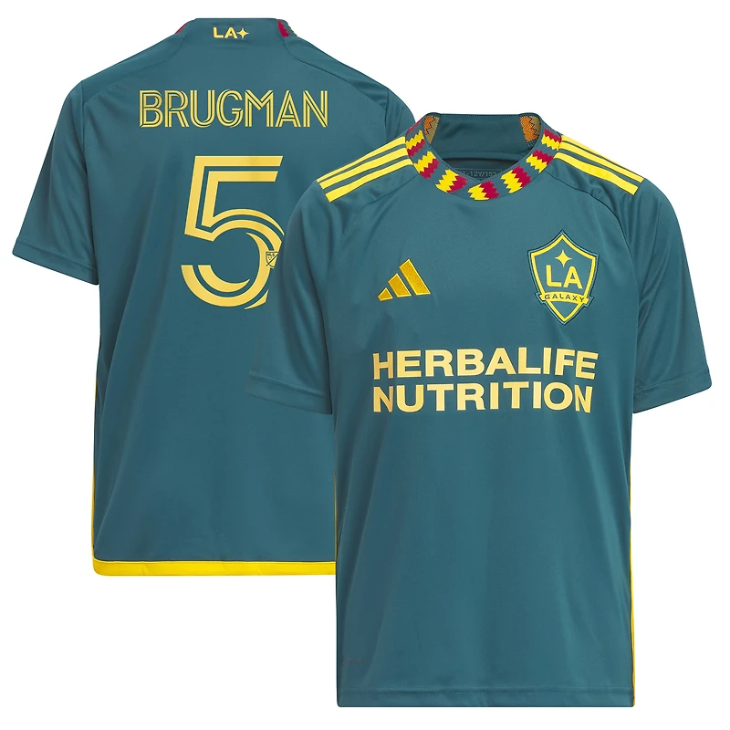 Youth adidas Gastón Brugman Green LA Galaxy 2023 Kit Replica Player Jersey