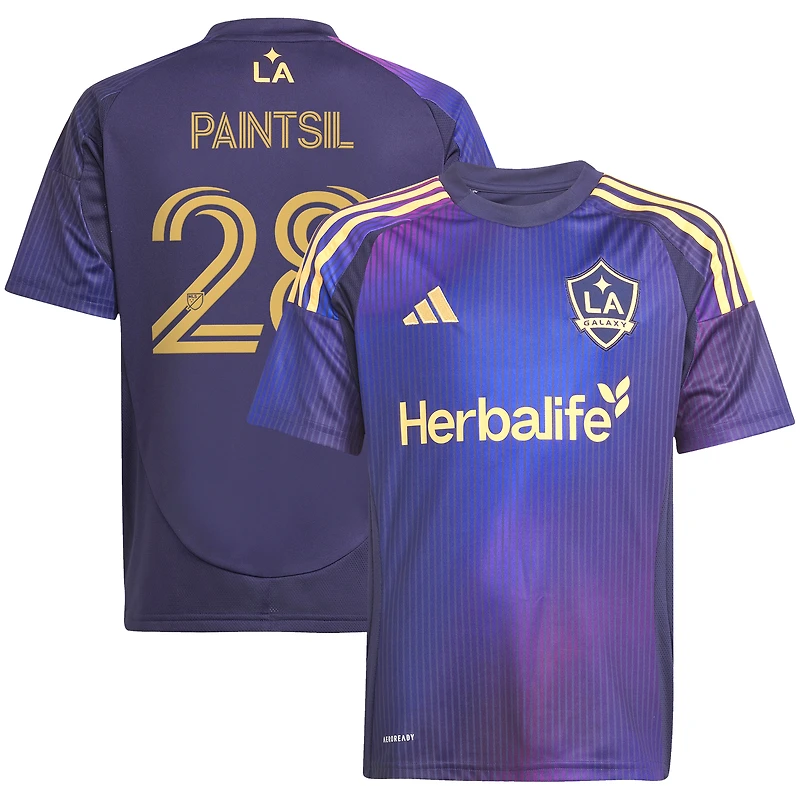 Maillot réplique adidas Joseph Paintsil bleu marine LA Galaxy 2025 RIZON pour enfant