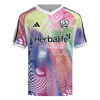 Youth adidas White LA Galaxy 2025 Pride Pre-Match Top