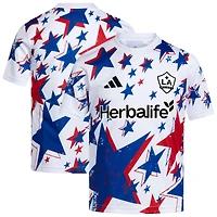 Youth adidas  White LA Galaxy 2026 Americana Pre-Match Jersey