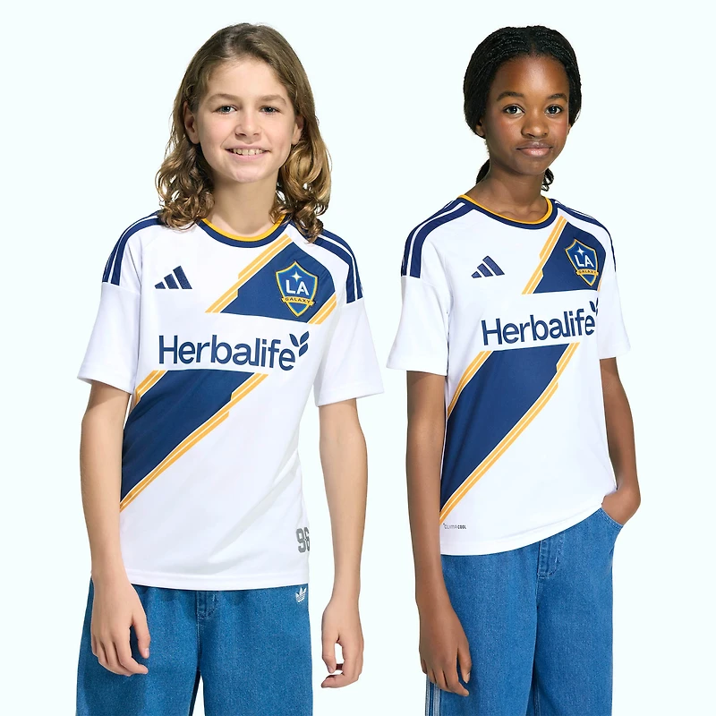 Youth adidas White LA Galaxy 2026 The VeloCITY Kit Replica Jersey