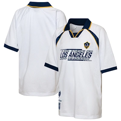 T-shirt raglan blanc en maille LA Galaxy pour jeunes Outerstuff