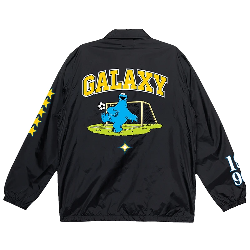 Veste d'entraîneur noire à boutons-pression Youth Peace Collective x Sesame Street LA Galaxy