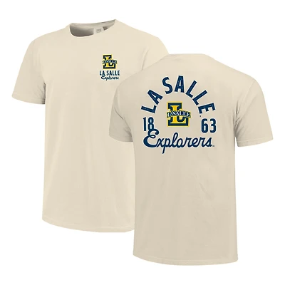Men's Cream La Salle Explorers Comfort Colors Mascot Overlay T-Shirt