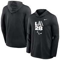 Men's Nike  Black LA28 Paralympics Dri-FIT Lightweight Hooded T-Shirt