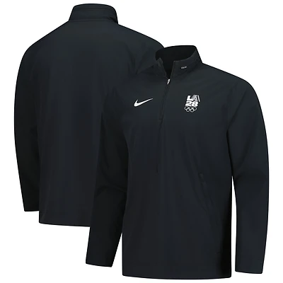 Veste d'entraîneur légère à quart de zip Nike LA28 noire pour homme