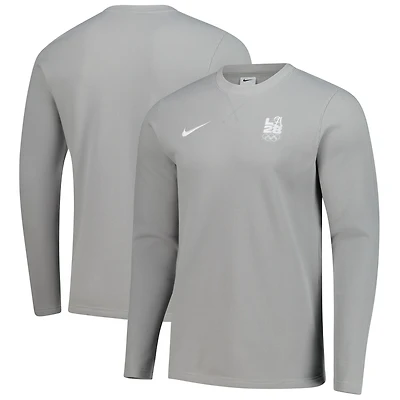 Sweat-shirt rétro Nike gris LA28 pour homme, motif Jeux olympiques d'été
