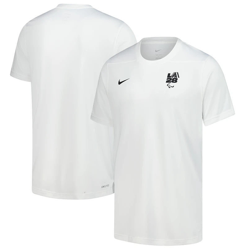 T-shirt Nike LA28 Paralympics Performance Coaches pour homme blanc