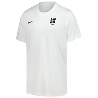 Men's Nike  White LA28 Paralympics Performance Coaches T-Shirt