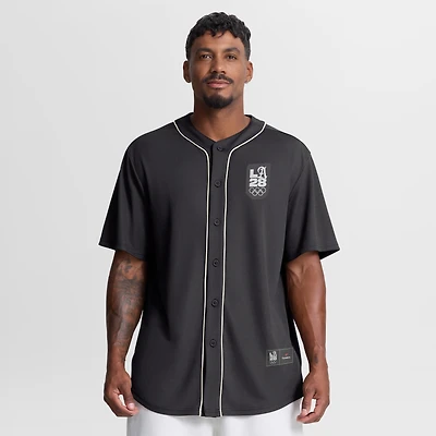 Men's Fanatics Charcoal LA28 Summer Olympics Core Foundation Ball Button-Up Shirt