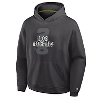 Sweat à capuche oversize Fanatics LA28 pour homme, couleur anthracite, inspiré des Jeux olympiques d'été.