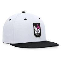 Men's Fanatics White/Black LA28 Summer Olympics Balance Fitted Hat