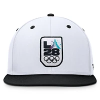 Men's Fanatics White/Black LA28 Summer Olympics Balance Fitted Hat