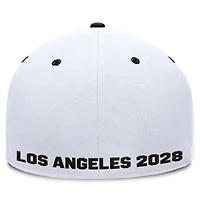 Men's Fanatics White/Black LA28 Summer Olympics Balance Fitted Hat