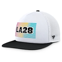 Casquette trucker ajustable Fanatics LA28 Summer Olympics On Deck blanche et noire pour homme