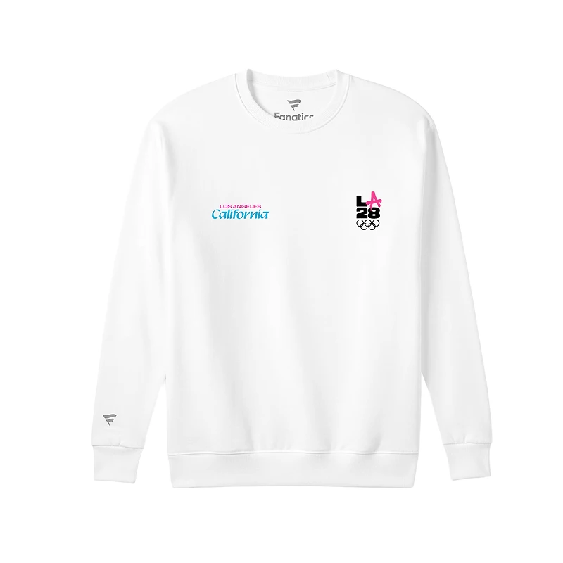 Sweat-shirt blanc pour homme Fanatics LA28 Superbloom Collection