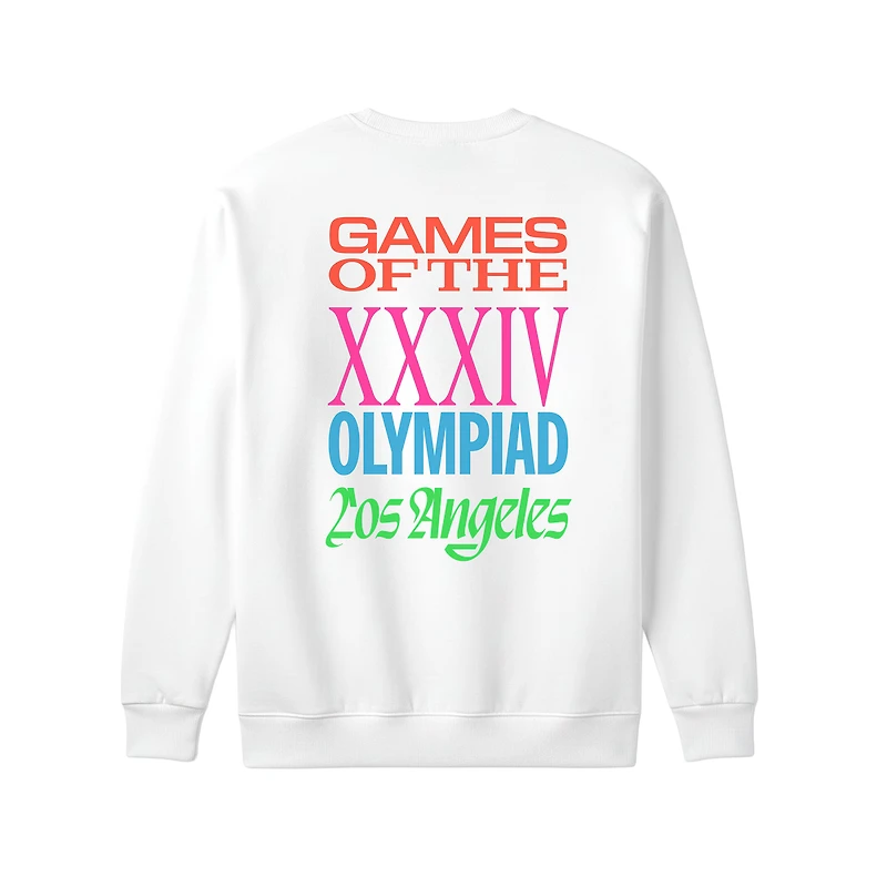 Men's Fanatics White LA28 Superbloom Collection Sweatshirt