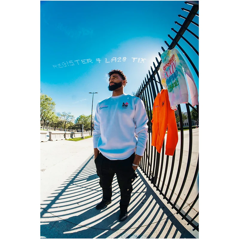 Sweat-shirt blanc pour homme Fanatics LA28 Superbloom Collection
