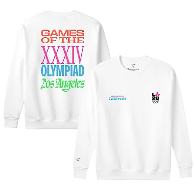 Men's Fanatics White LA28 Superbloom Collection Sweatshirt