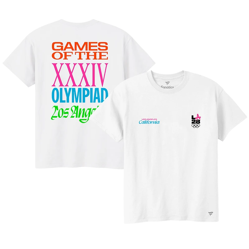 Men's Fanatics White LA28 Superbloom Collection T-Shirt