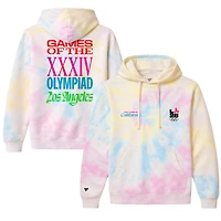 Sweat à capuche tie-dye blanc LA28 Superbloom Collection pour homme de Fanatics
