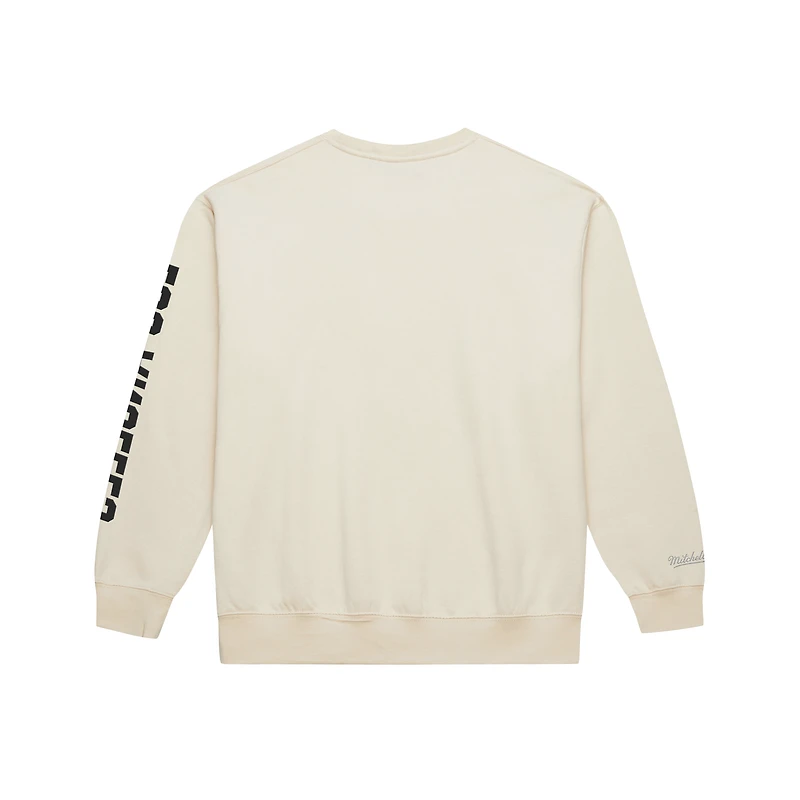 Men's Mitchell & Ness Cream LA28 x NBA All-Star Game Fleece Crewneck Sweatshirt