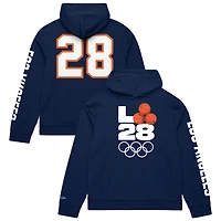 Men's Mitchell & Ness Navy LA28 x NBA All-Star Game Fleece Hoodie