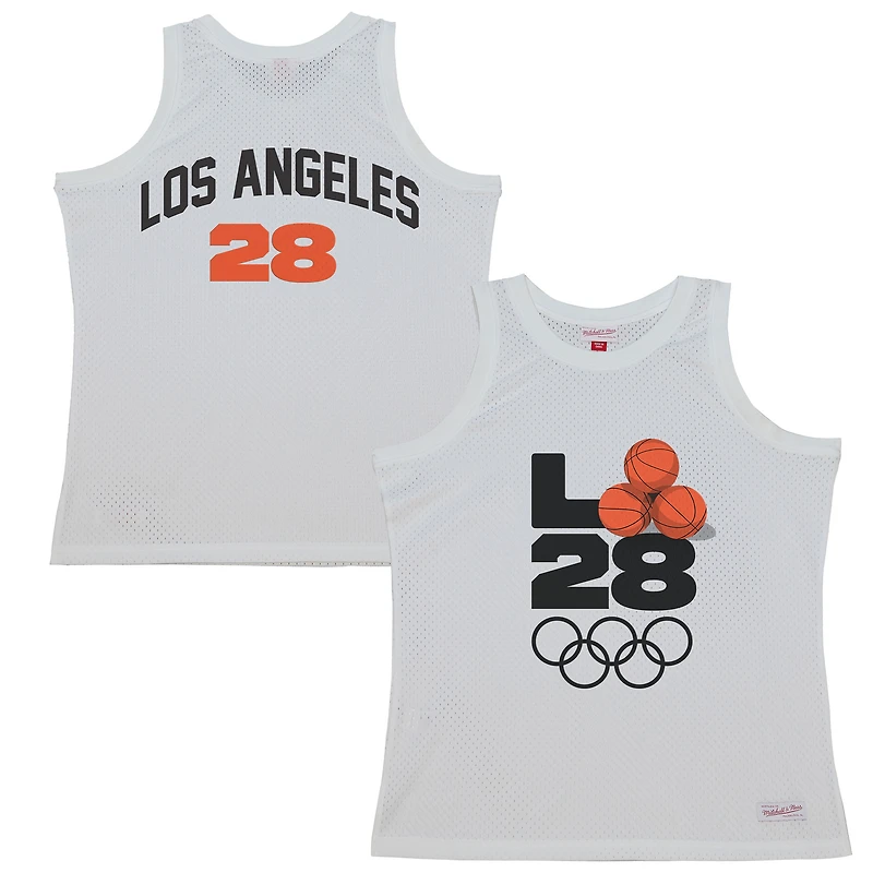 Men's Mitchell & Ness Navy LA28 x NBA All-Star Game Swingman Mesh Tank Top