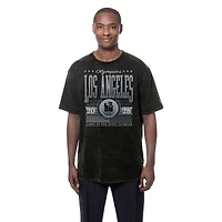 T-shirt New Era noir pour homme, édition limitée Jeux olympiques d'été de Los Angeles 2028, délavage minéral