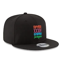 Men's New Era Black LA28 Superbloom Collection 9FIFTY Snapback Hat