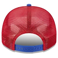 Casquette trucker New Era LA28 Summer Olympics rétro à rayures blanches et rouges, style snapback, modèle 9FIFTY, pour homme.