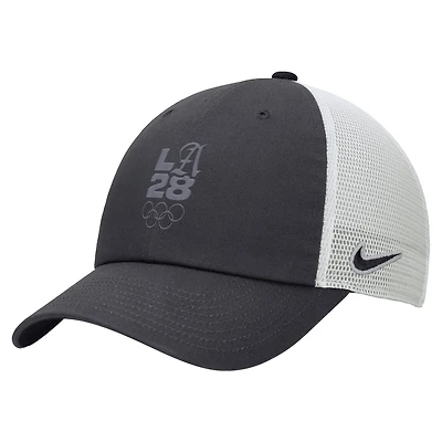 Men's Nike Anthracite/White LA28 Summer Olympics Club Trucker Adjustable Hat