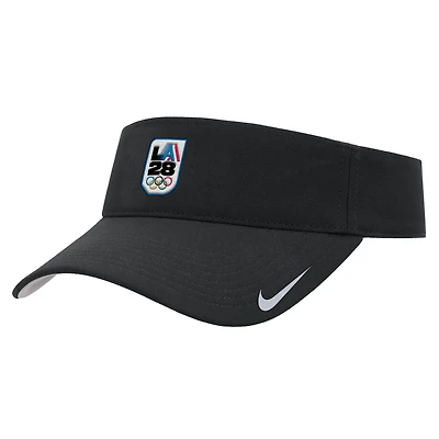 Men's Nike Black LA28 Summer Olympics Ace Dri-FIT Adjustable Visor