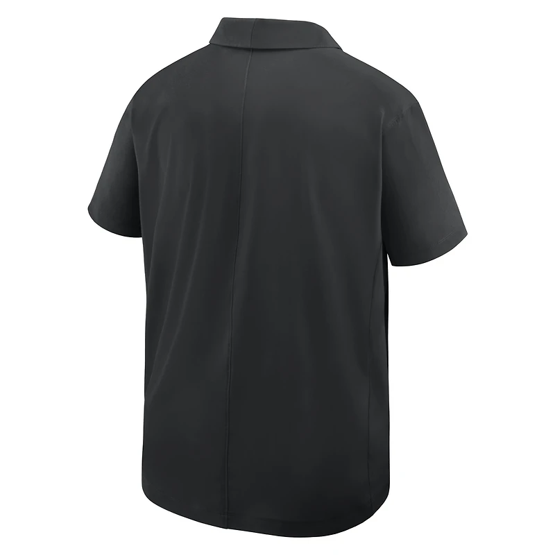 Men's Nike Black LA28 Summer Olympics Script Logo Woven Polo