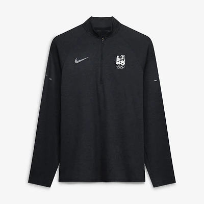 Men's Nike Black LA28 Summer Olympics Stride Raglan Dri-FIT Half-Zip Pullover