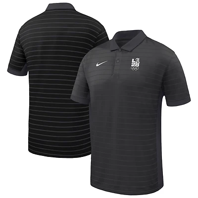 Men's Nike Black LA28 Summer Olympics Victory Stripe Dri-FIT Polo