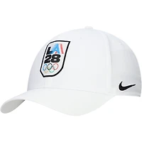 Casquette réglable Nike LA28 Club Ripstop Performance blanche pour homme