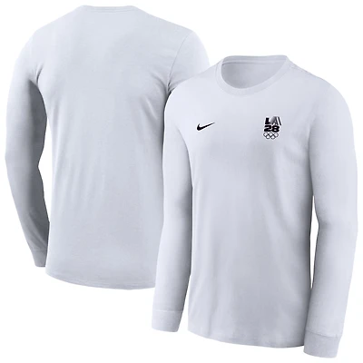 T-shirt Nike LA28 Legend Dri-FIT à manches longues pour homme, blanc
