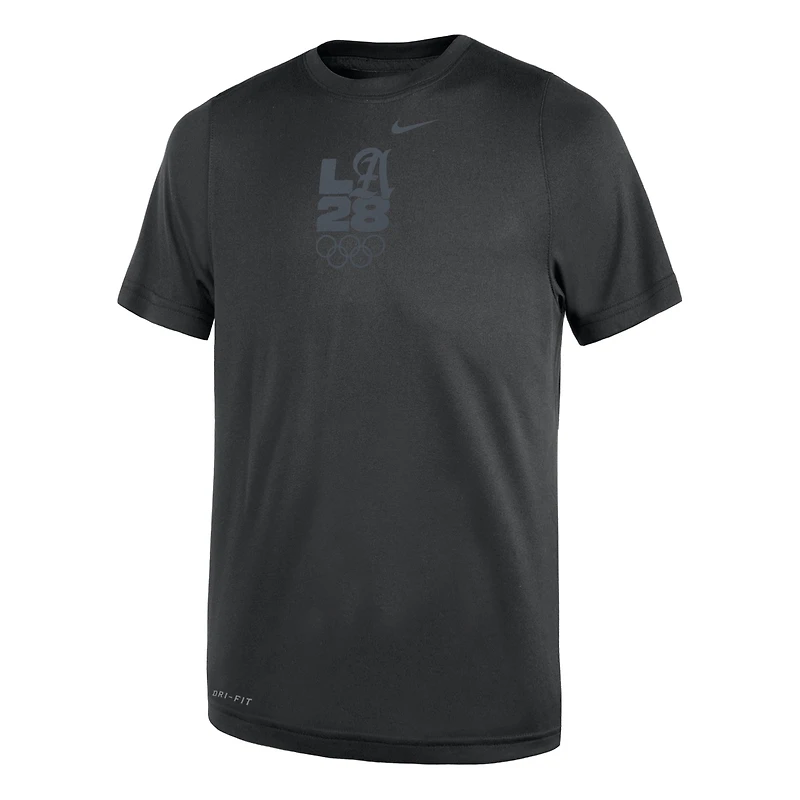 T-shirt Nike Performance Legend LA28 noir pour enfant d'âge préscolaire