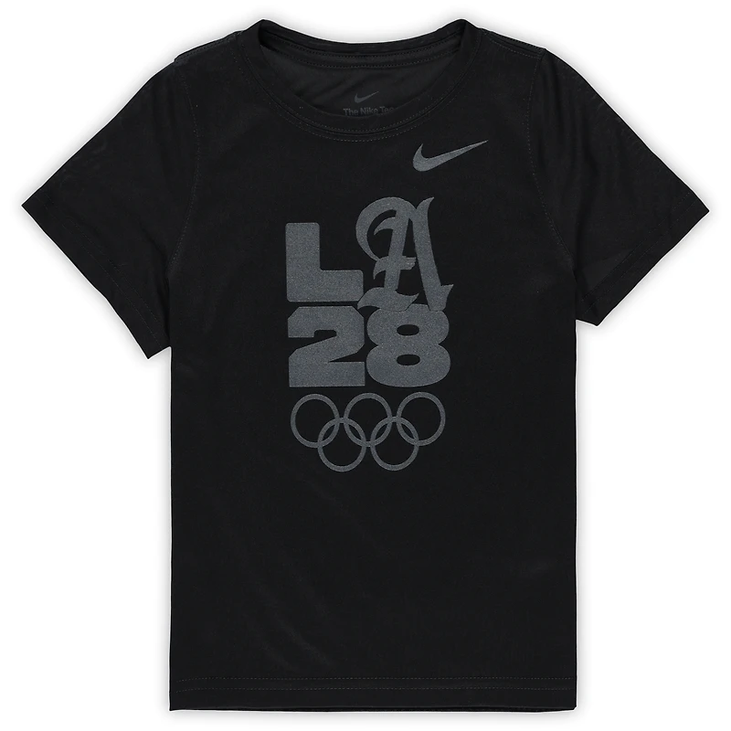 T-shirt Nike Performance Legend LA28 noir pour enfant d'âge préscolaire