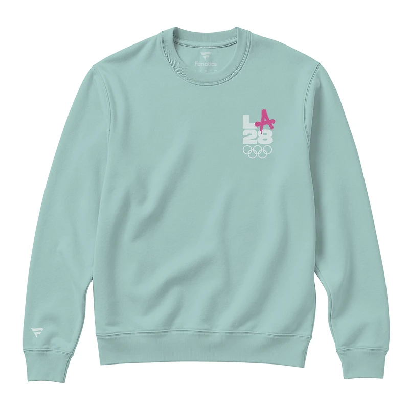 Sweat-shirt unisexe Fanatics Aqua LA28 Summer Olympics Superbloom à barres de couleur