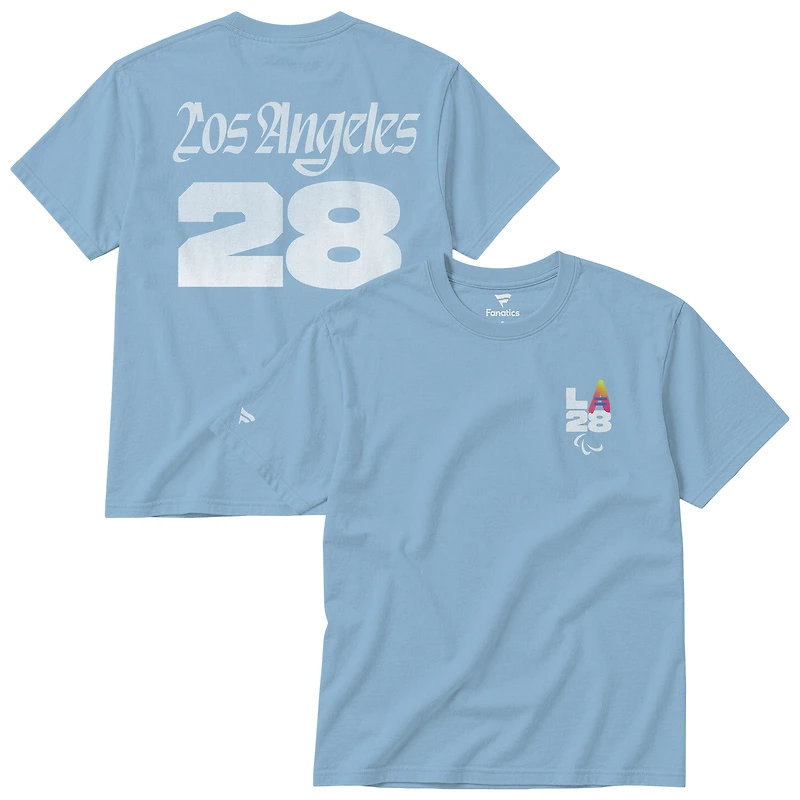 Unisex Fanatics Light Blue LA28 Summer Paralympics Superbloom Color Bar T-Shirt