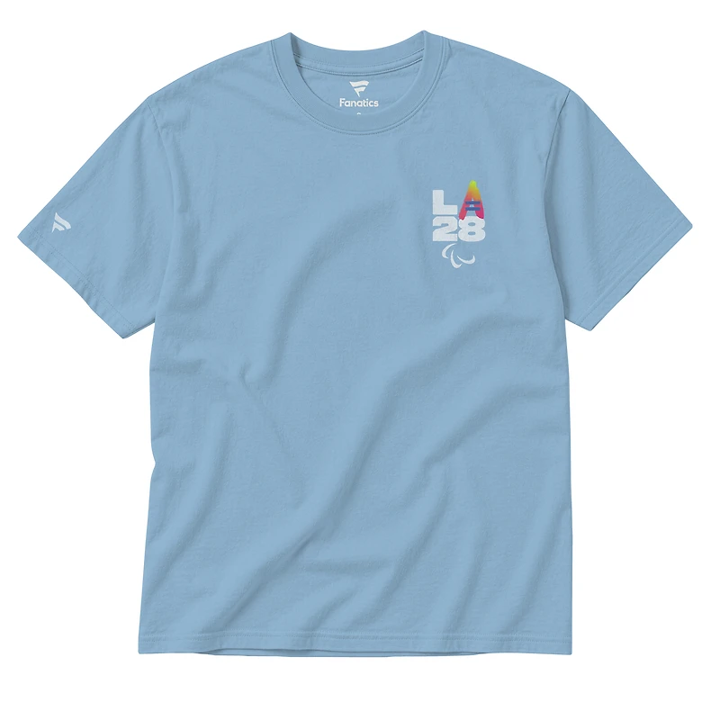 Unisex Fanatics Light Blue LA28 Summer Paralympics Superbloom Color Bar T-Shirt